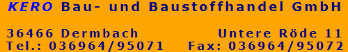 KERO Bau- und Baustoffhandel GmbH - Dietmar Keibe.